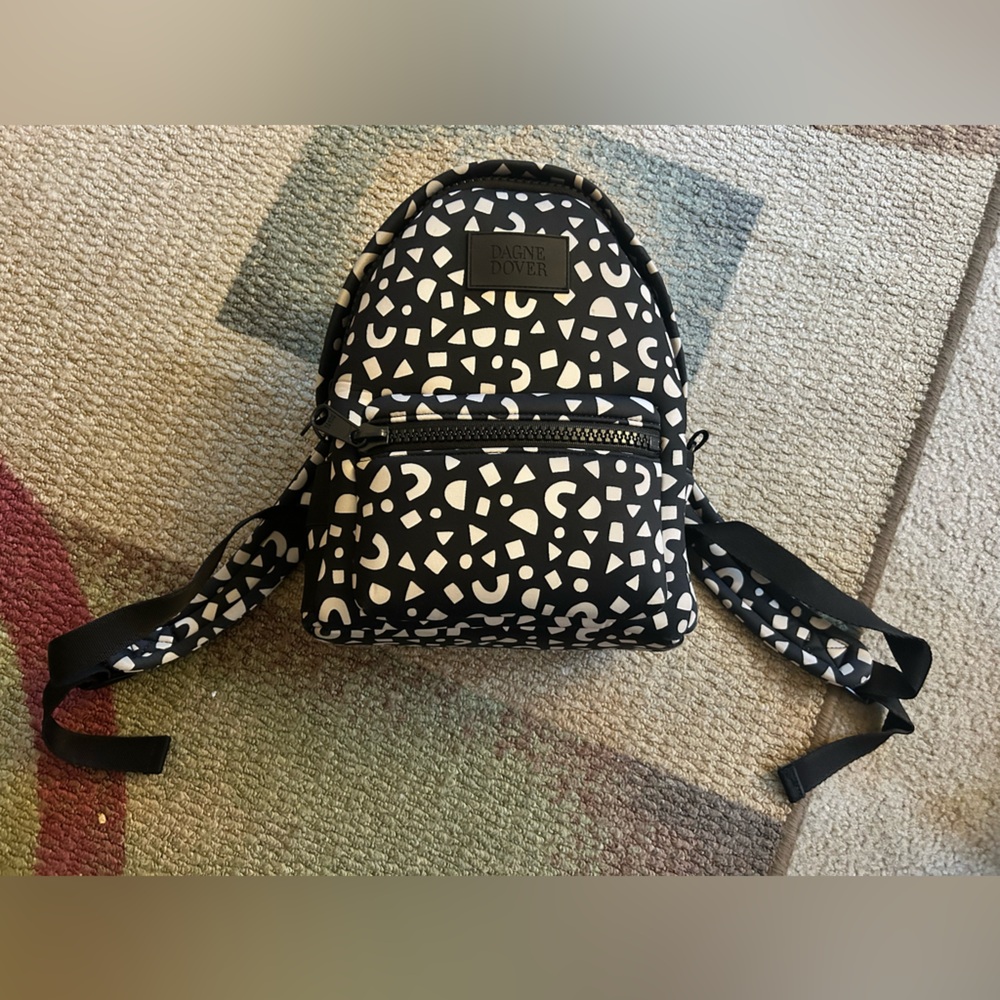 Dagne Dover Black and Beige Mini Back Pack - Picture 2 of 10